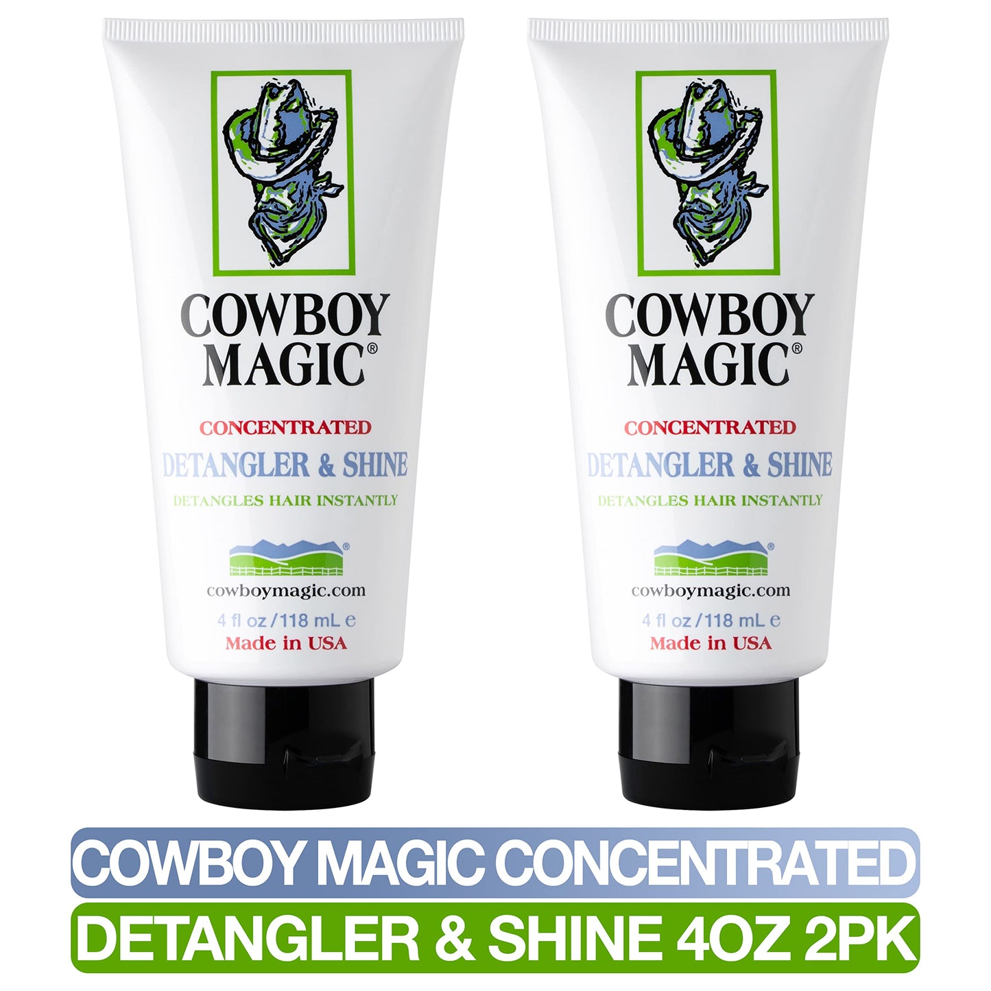 Cowboy Magic Detangler & Shine for Horse, 4 oz - 2 Pack Conditioner, White Beauty & Personal Care Cowboy Magic