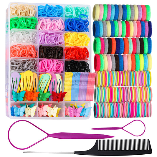 Teenitor Hair Rubber Bands Elastic Hair Ties, Hair Accessories for Girls, Colorful Rubber Bands for Hair Baby Hair Ties, Hair Elastic for Toddler Beauty and Personal Care Teenitor Default Title