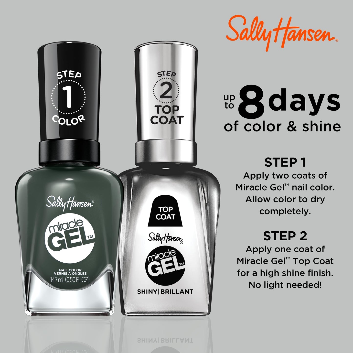 Sally Hansen Miracle Gel Salon Quality Nail Polish | Gel-Like Formula, Two-Step System, No UV Light Needed, Long Lasting | Opaque, Glossy | 762 Leaf Beauty & Personal Care Sally Hansen