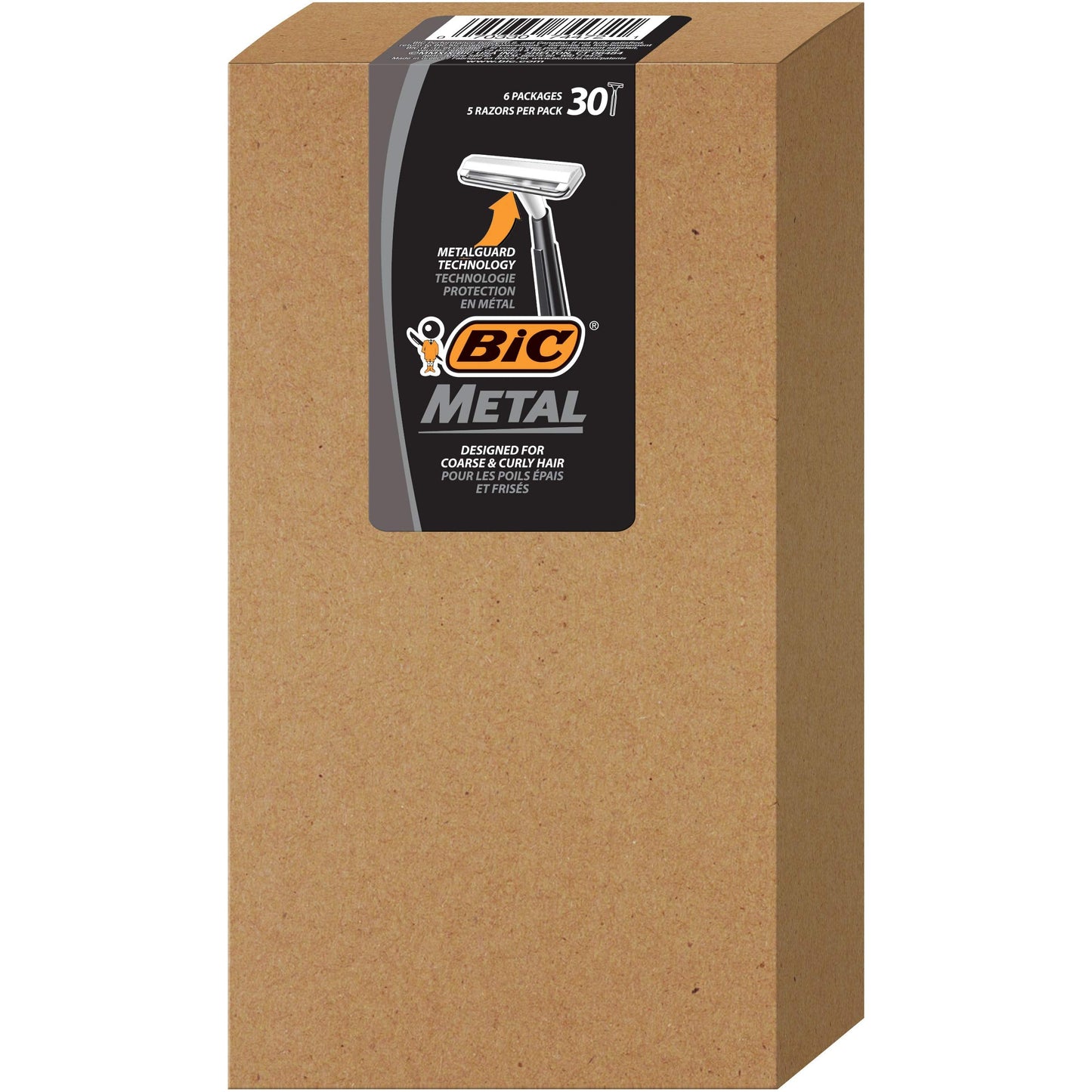 BIC Bic metal men's disposable shaving razors, single blade, 30 count (6 packs of 5 razors), 30 Count Beauty and Personal Care BIC