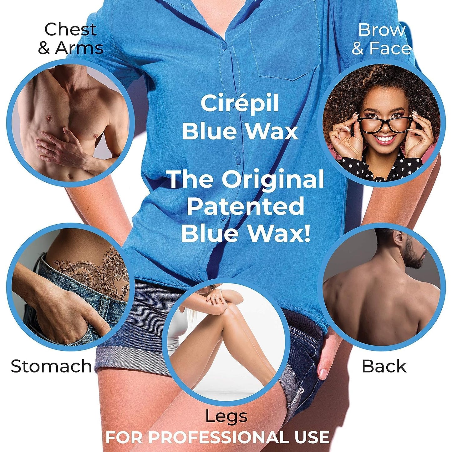 Cirepil BLUE Stripless Hard Wax Beads Bag 28.22oz / 800g Beauty and Personal Care Cirepil