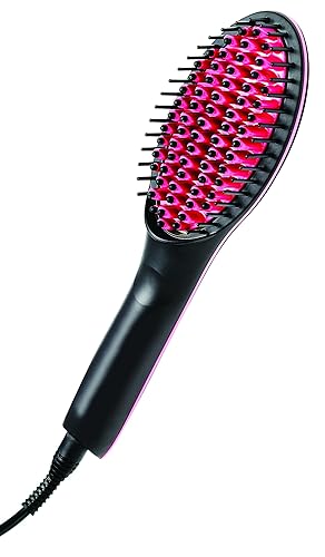 Simply Straight Ceramic Hair Straightening Brush, Black/Pink Beauty & Personal Care Ontel