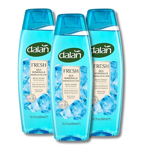 Dalan Natural Extracts Body Wash, with Fresh Pink Grapefruit & Aloe Vera & Sea Minerals, 15.2 fl oz (3 Pack, Sea Minerals) Beauty & Personal Care Dalan