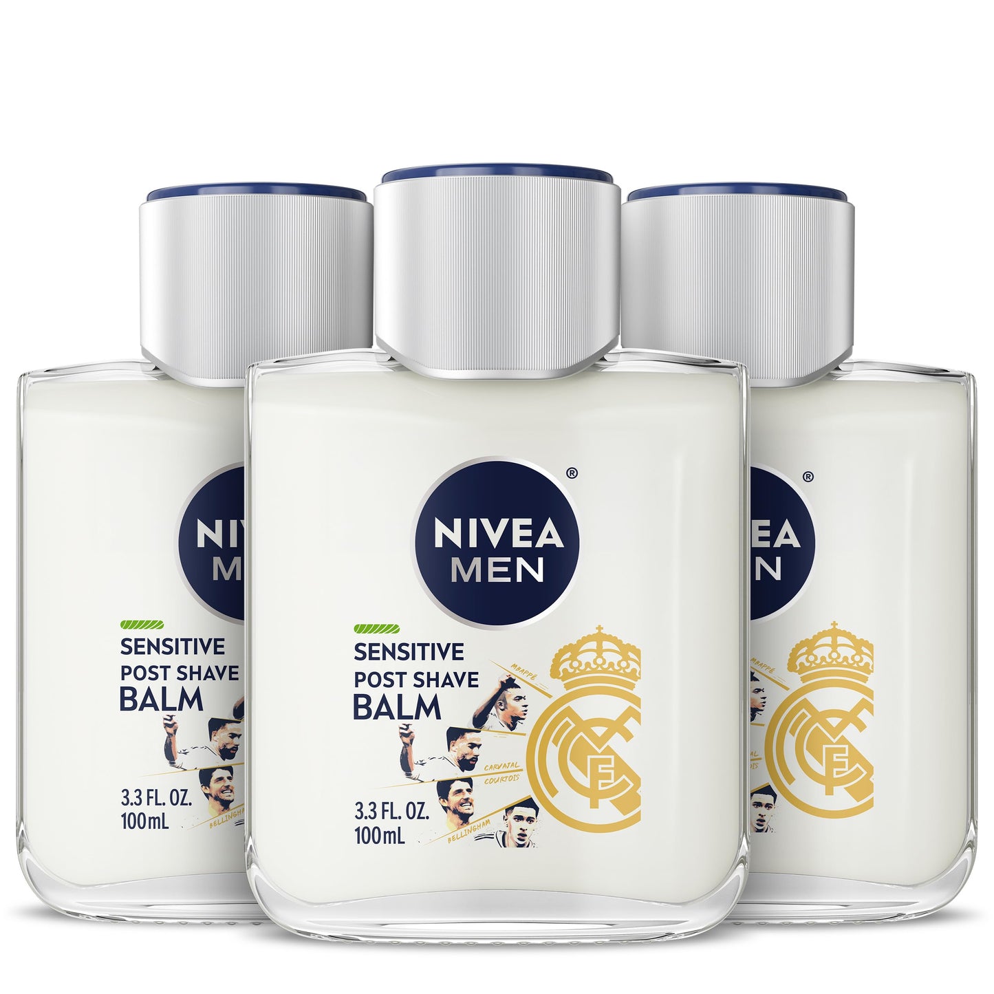 NIVEA MEN Real Madrid Limited Edition Design Sensitive Post Shave Balm, with VitaminPro Complex, Alcohol Free After Shave Balm for Men, 3.3 Fl Oz Beauty and Personal Care NIVEA MEN
