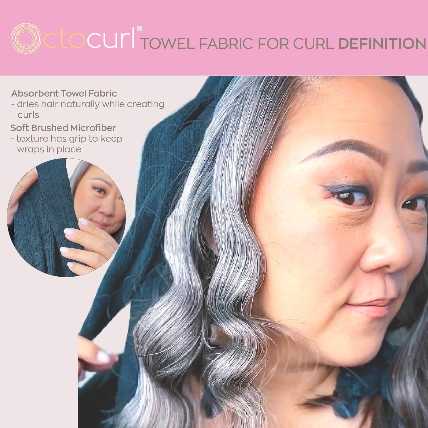 Octocurl Heatless Curls Headband - Hair Curlers to Sleep In - Heatless Curlers for Medium Length Hair (Microfiber - White) Beauty & Personal Care Octocurl