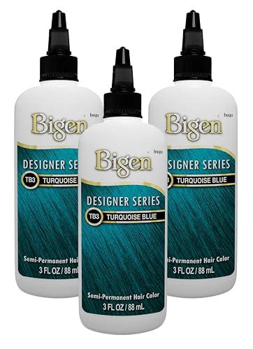 Bigen Semi-Permanent Haircolor #Tb3 Turquoise Blue 3 Ounce (88ml) (3 Pack) Beauty & Personal Care Bigen