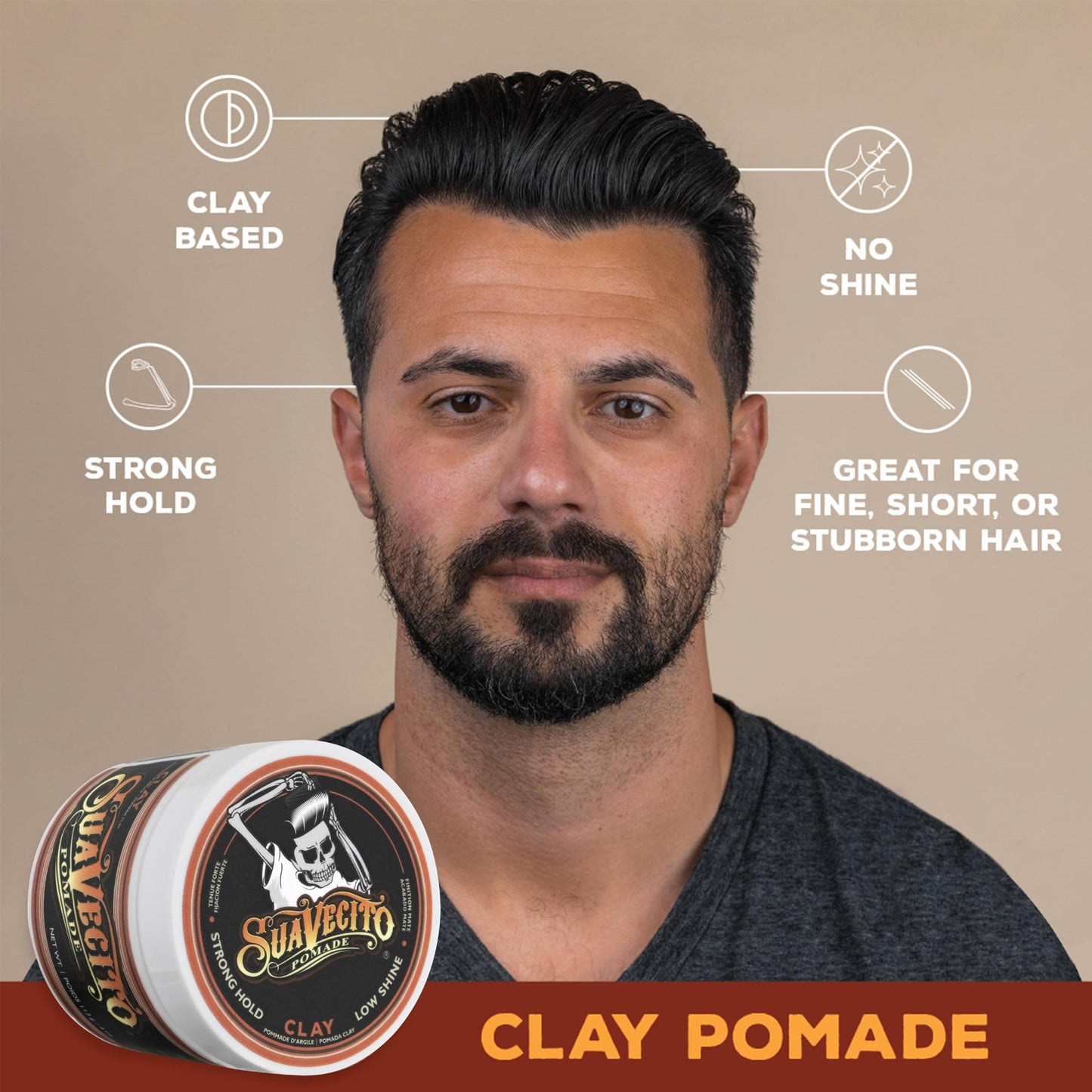 Suavecito Hair & Body Essentials Bundle: Firme Clay Hair Styling Pomade, Moisturizing Body Soap, Hydrating Shampoo & Nourishing Conditioner Beauty & Personal Care Suavecito
