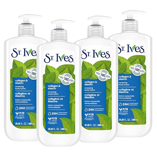 St. Ives Renewing Hand & Body Lotion for Women with Pump, Daily Moisturizer Collagen Elastin for Dry Skin, Made with 100% Natural Moisturizers, 21 fl Beauty & Personal Care St. Ives