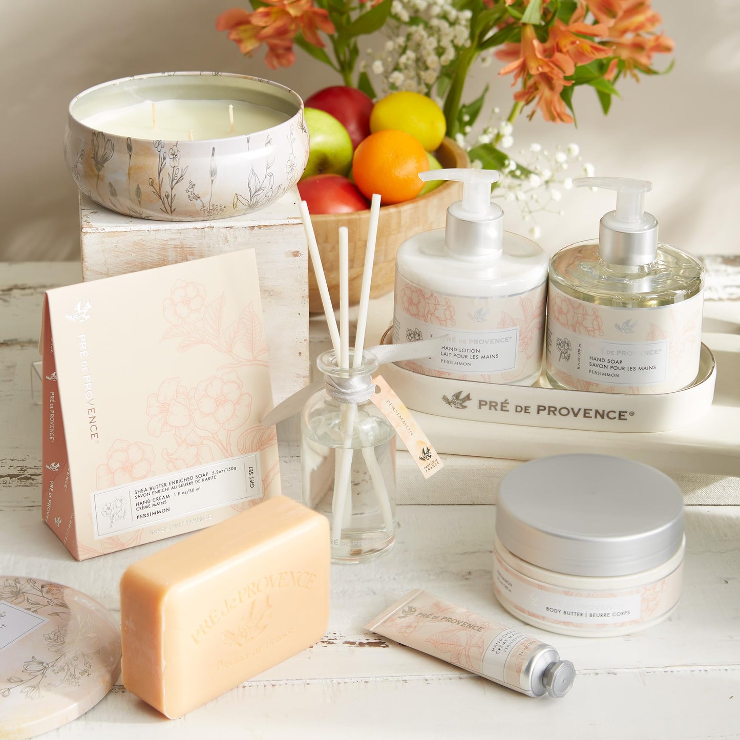 Pre de Provence Gift Set Includes 150 Gram Soap Bar & 1 fl oz Hand Cream |Made in France | Infused with Shea Butter, Persimmon Beauty & Personal Care Pre de Provence