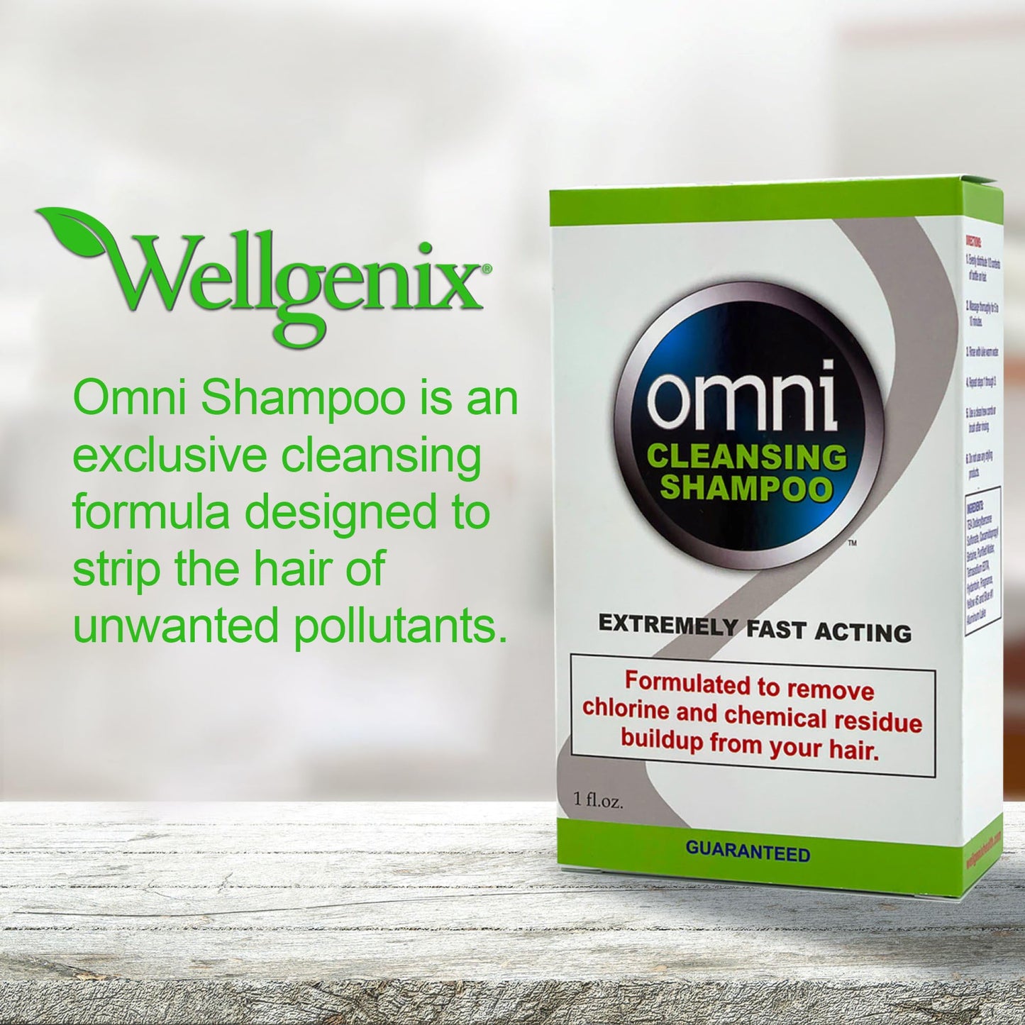 Omni Detoxifying Hair Cleansing Shampoo- Fast Acting Anti Residue Shampoo - Scalp Clarifying Formula for Dry Hair - Anti Chlorine Post Swim Shampoo, 1 Beauty & Personal Care Wellgenix