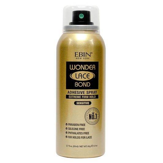 EBIN NEW YORK Wonder Lace Bond Adhesive Spray - Sensitive, Extreme Firm Hold, 2.7 fl. oz./ 80ml | Fast Drying, No Residue, No Build Up, Powerful Beauty & Personal Care EBIN NEW YORK