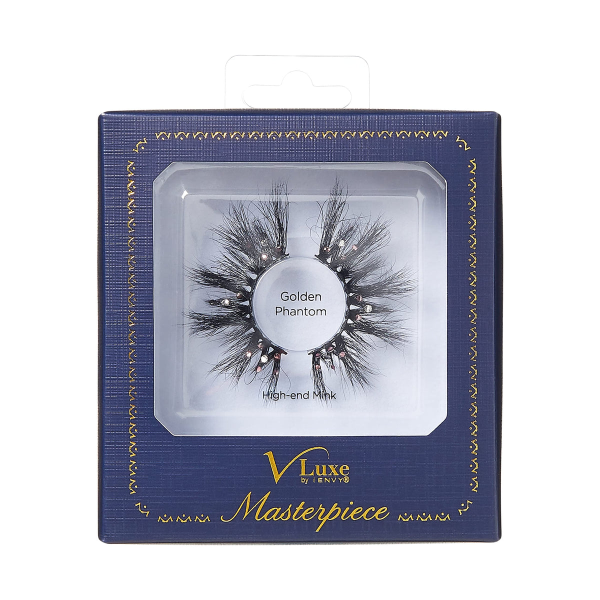 Vluxe by iEnvy Lashes with Rhinestones Masterpiece Mink Lashes, Diamond False Eyelashes (Golden Phantom) Beauty & Personal Care i•ENVY