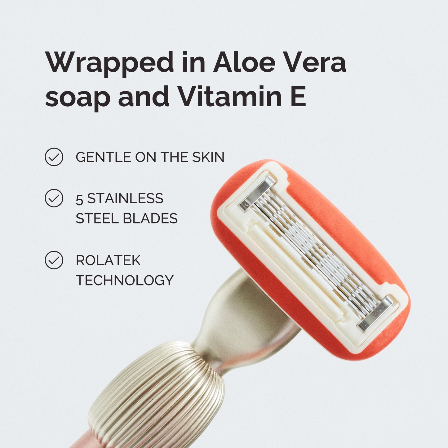 Fler The Razor Starter Set - 5 Blade Women’s Razor with 2 Refill Blades and Wall Holder, Cartridge with Aloe Vera & Vitamin E lubricated ring - Unisex Beauty and Personal Care Fler