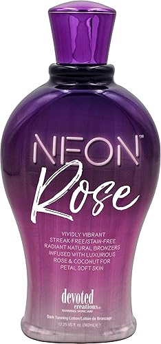 Devoted Creations Neon Rose Tanning Lotion with Natural Bronzers 12.25 oz Beauty & Personal Care Devoted Creations