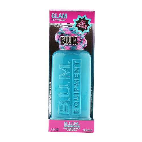 BUM EQUIPMENT Eau de Toilette Spray For Ladies, Glam, 3.4 Fluid Ounce Beauty & Personal Care BUM EQUIPMENT