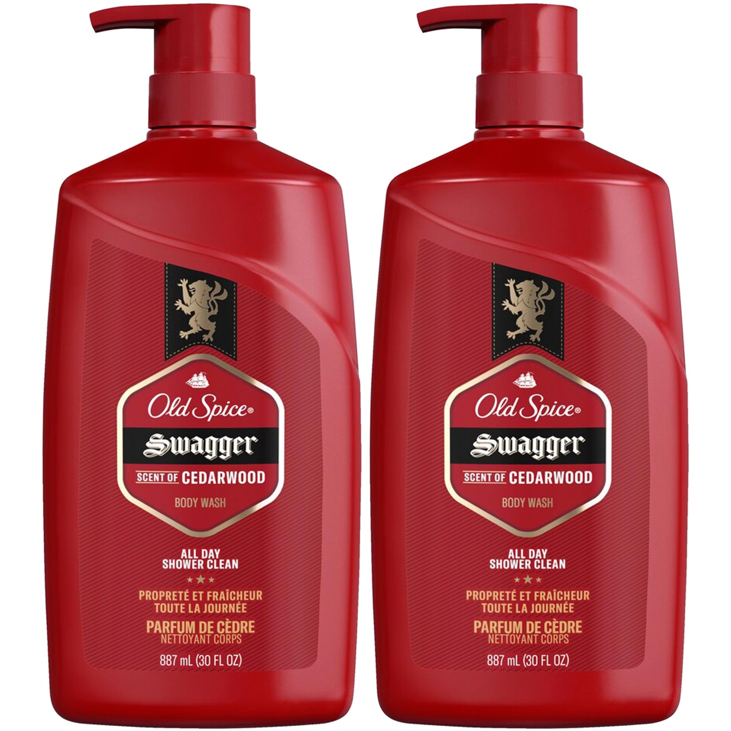 Old Spice Swagger Body Wash, 2 Pack, Extra Large Man Sized Shower Gel for Men, Red Collection Cedarwood Fresh Scent, 30 oz. Each Beauty & Personal Care Old Spice