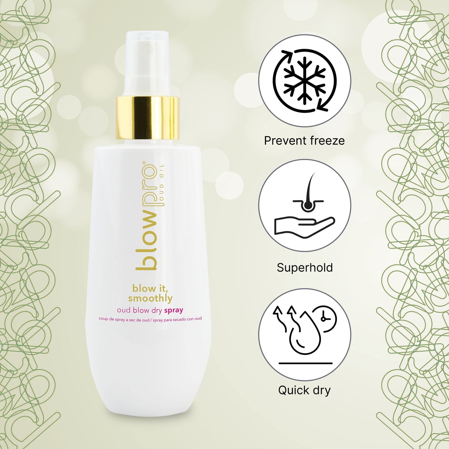 Blowpro Blowpro Blow It Smoothly Oud Oil Blow Dry Spray 6.7 Oz, 6.7 Oz Beauty & Personal Care blowpro