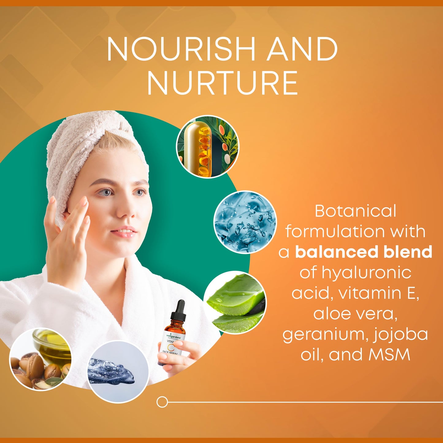 100% Pure Vitamin C Serum for Face - Anti Aging Face Serum - Vitamin C Face Serum, Vitamin E, Hyaluronic Acid, Botanical Blend - Face Serum for Eye Beauty & Personal Care Wellgardens