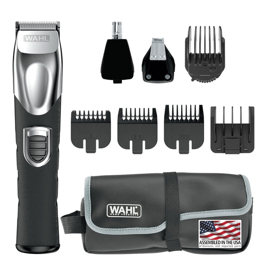 Wahl USA Rechargeable Lithium Ion All in One Beard Trimmer for Men with Detail and Ear & Nose Hair Trimmer Attachment - Model 9854-600B Beauty and Personal Care Wahl Default Title