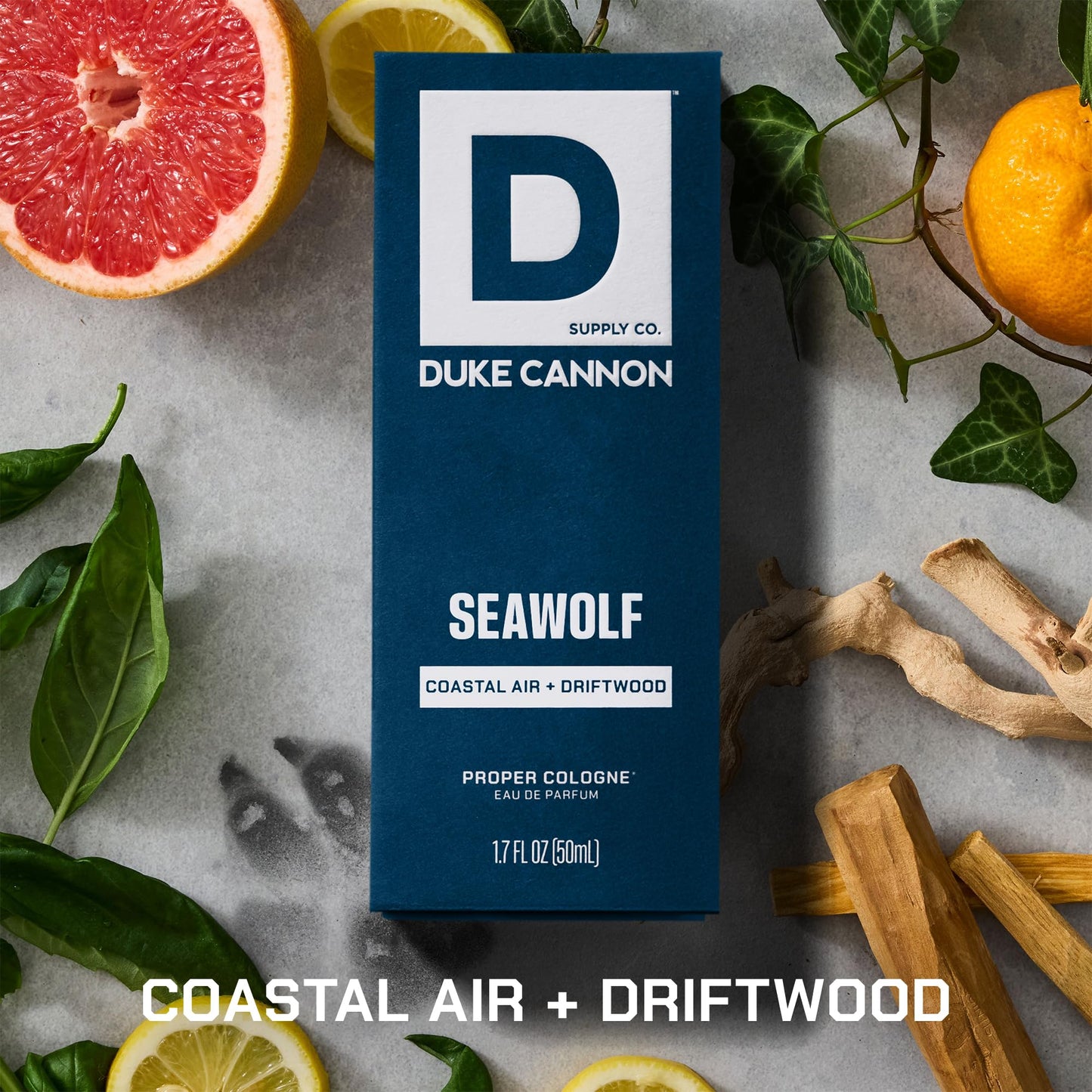 Duke Cannon Proper Cologne Seawolf | Men's Eau de Parfum | Driftwood and Coastal Air | Subtle, Fresh Long-Lasting Scent | 1.7 fl oz Beauty & Personal Care Duke Cannon Supply Co.