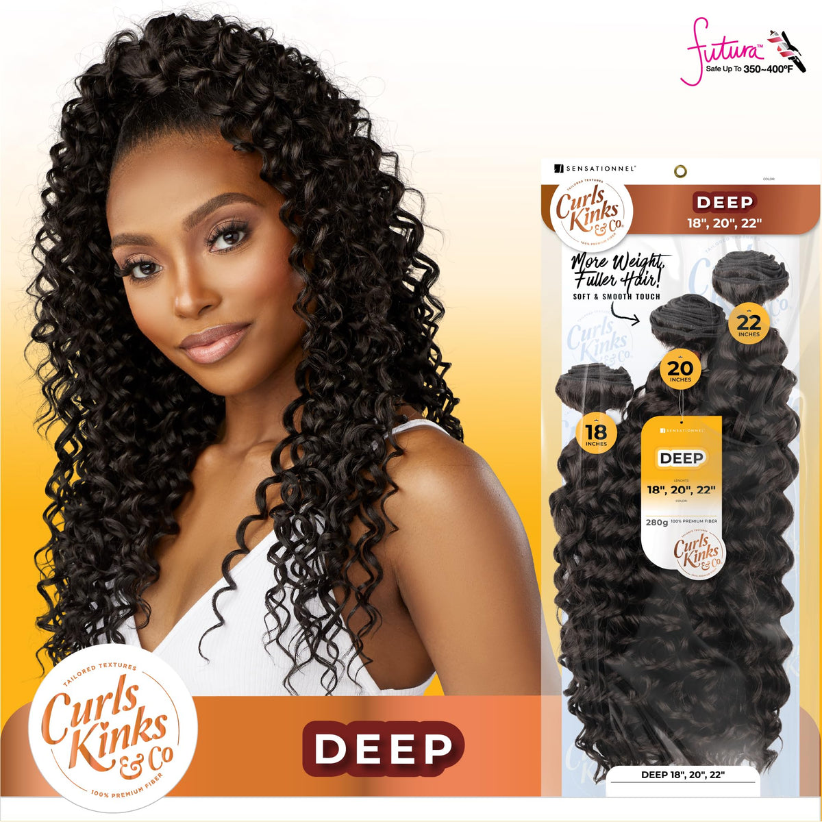 Sensationnel CKCO Synthetic Bundle-Deep,18 20 22 inch, 1B OFFBLACK
