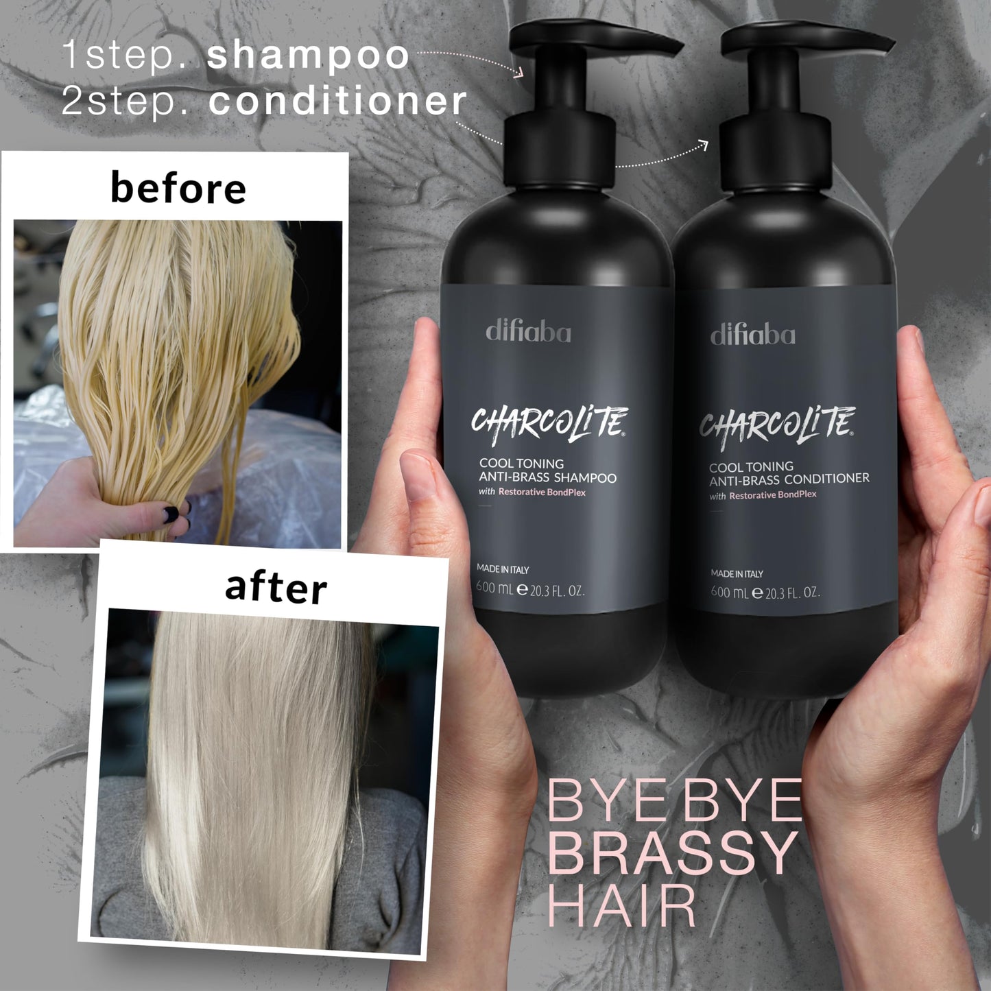 Charcolite Cool Toning Shampoo 20.3oz | Natural Anti-Yellow Shampoo with Activated Charcoal & Graphite | For Blonde, Bleached, Grey or Platinum Hair | Beauty & Personal Care Charcolite