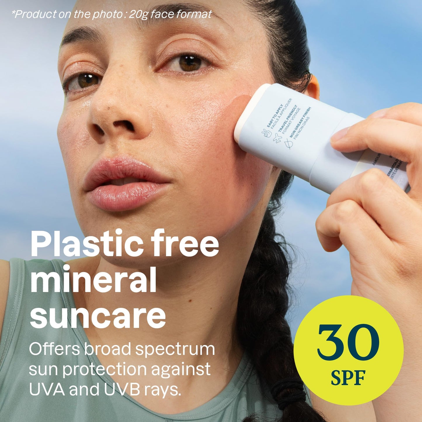 ATTITUDE Mineral Sunscreen Face Stick for Sensitive Skin, SPF 30, EWG Verified, Plastic-Free, Broad Spectrum UVA/UVB Protection with Zinc Oxide Beauty & Personal Care ATTITUDE