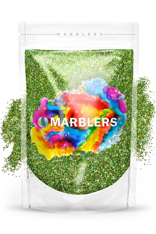 MARBLERS Holographic Glitter [Holo Apple Green] 3oz (85g) | Fine | Non-Toxic, Vegan, Cruelty-Free | Face, Body, Eyeshadow, Hair, Festival, Party Beauty & Personal Care MARBLERS
