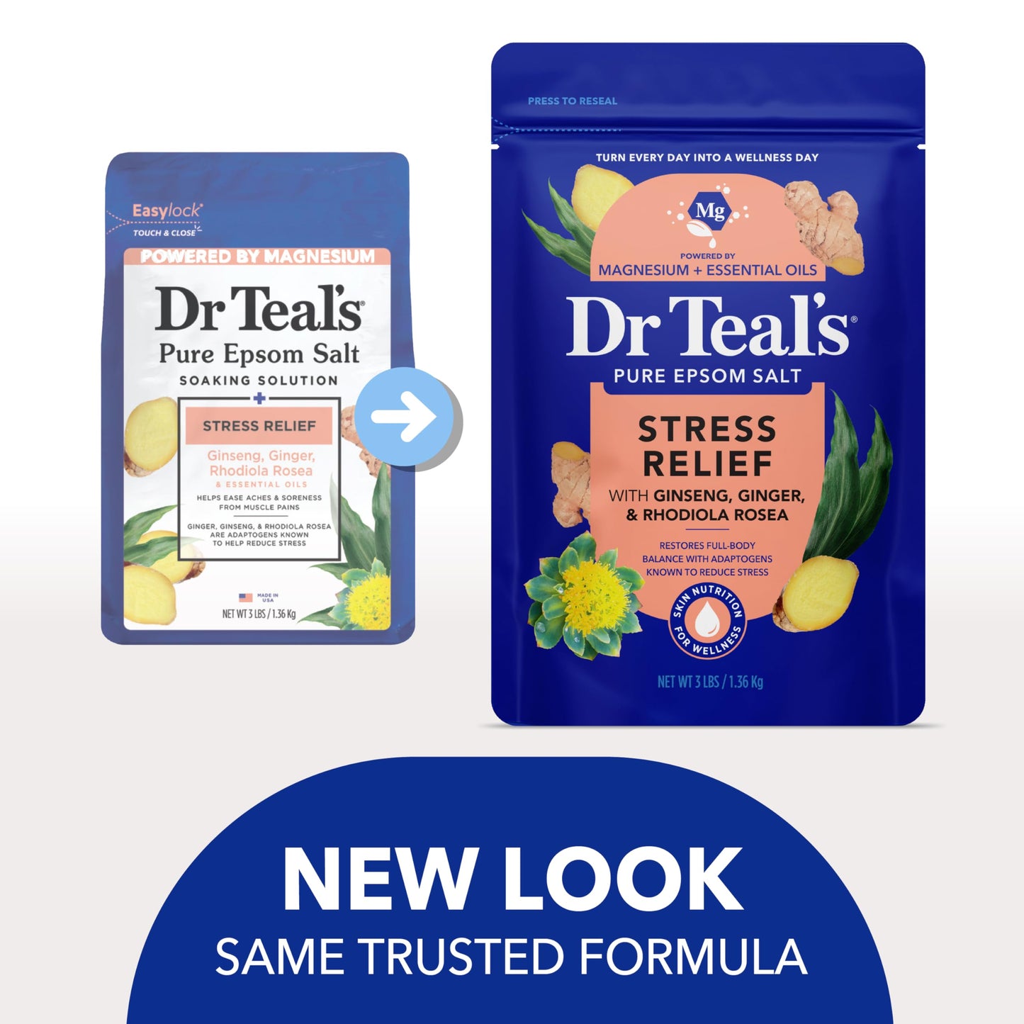 Dr Teal's Epsom Salt Magnesium Soak, Stress Relief with Essential Oils, 3 lbs Beauty and Personal Care Dr Teal's