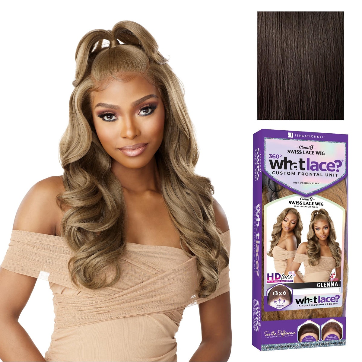 Sensationnel What Lace 13x6 Wig-Glenna, 2 DARKBROWN