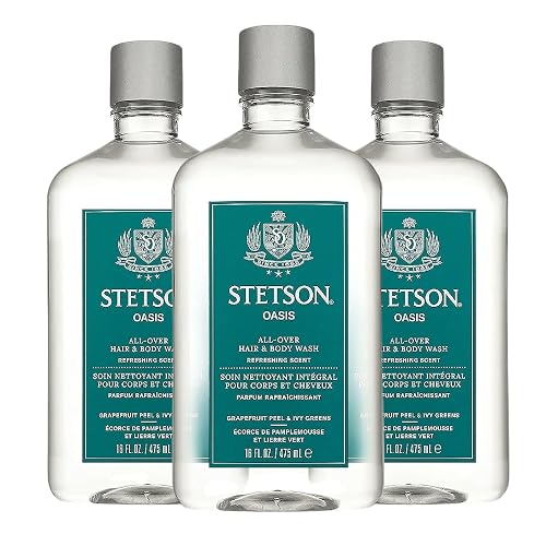 SCENT BEAUTY STETSON Personal Care All Over Hair & Body Wash Moisturizing Body Wash & Shampoo - 16 oz - 3 Pack - Oasis Beauty & Personal Care SCENT BEAUTY
