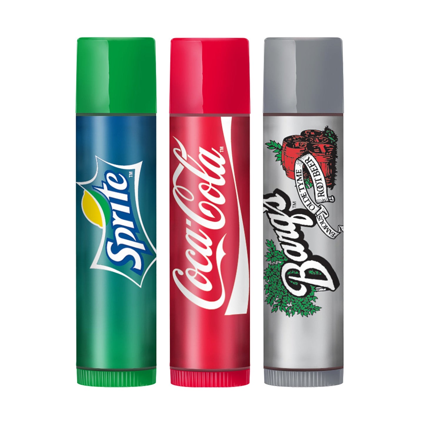 Lip Smacker Coca Cola Collection - Moisturizing, Soothing Trio Sprite, Coke, & Barq's Root Beer Beauty & Personal Care Lip Smacker