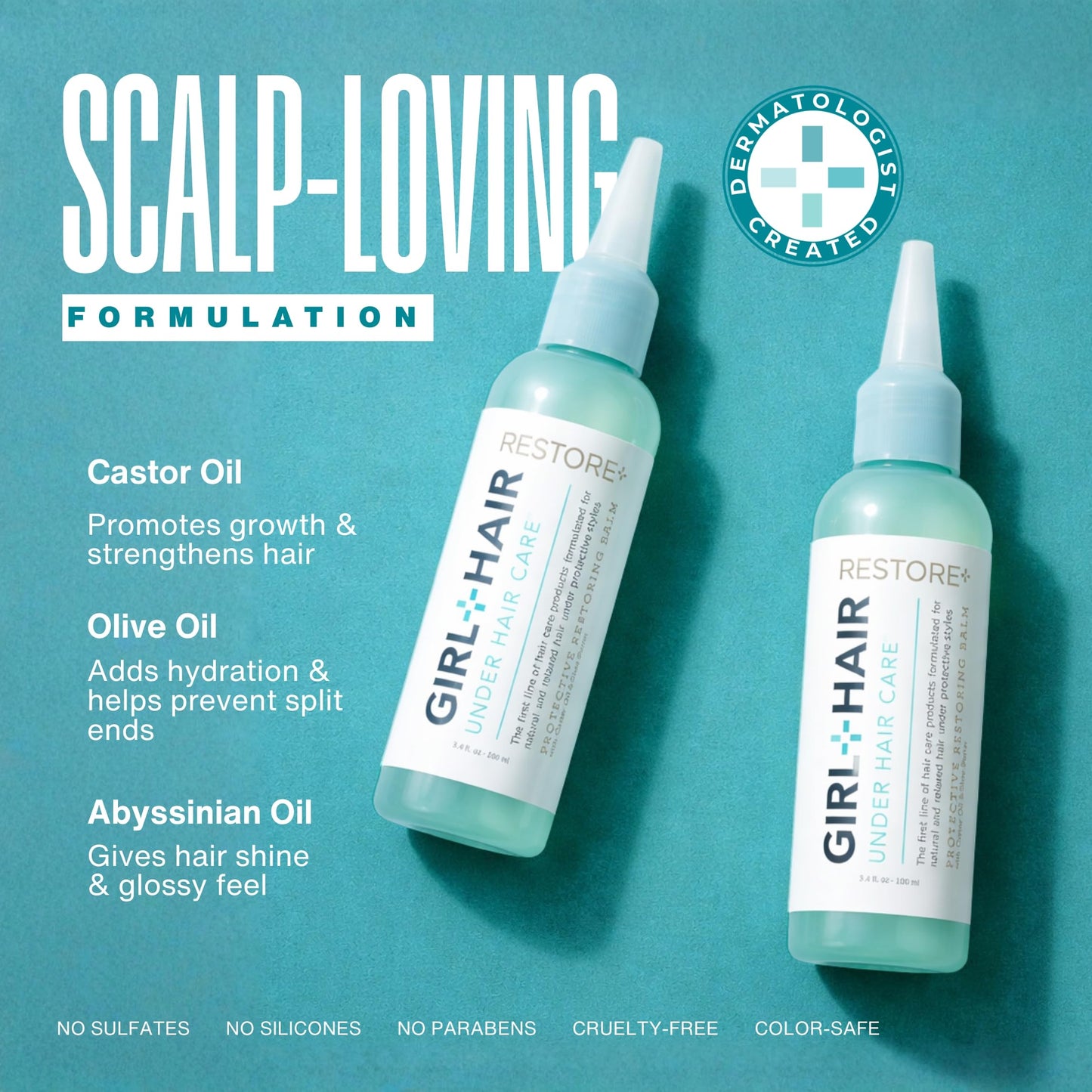 GIRL+HAIR Ultimate Braid Care Travel Set | Maintain Healthy Hair & Scalp with Clear + Nourish + Restore | Maximize Hair Strength | TSA Compliant (3 x Beauty & Personal Care GIRL+HAIR