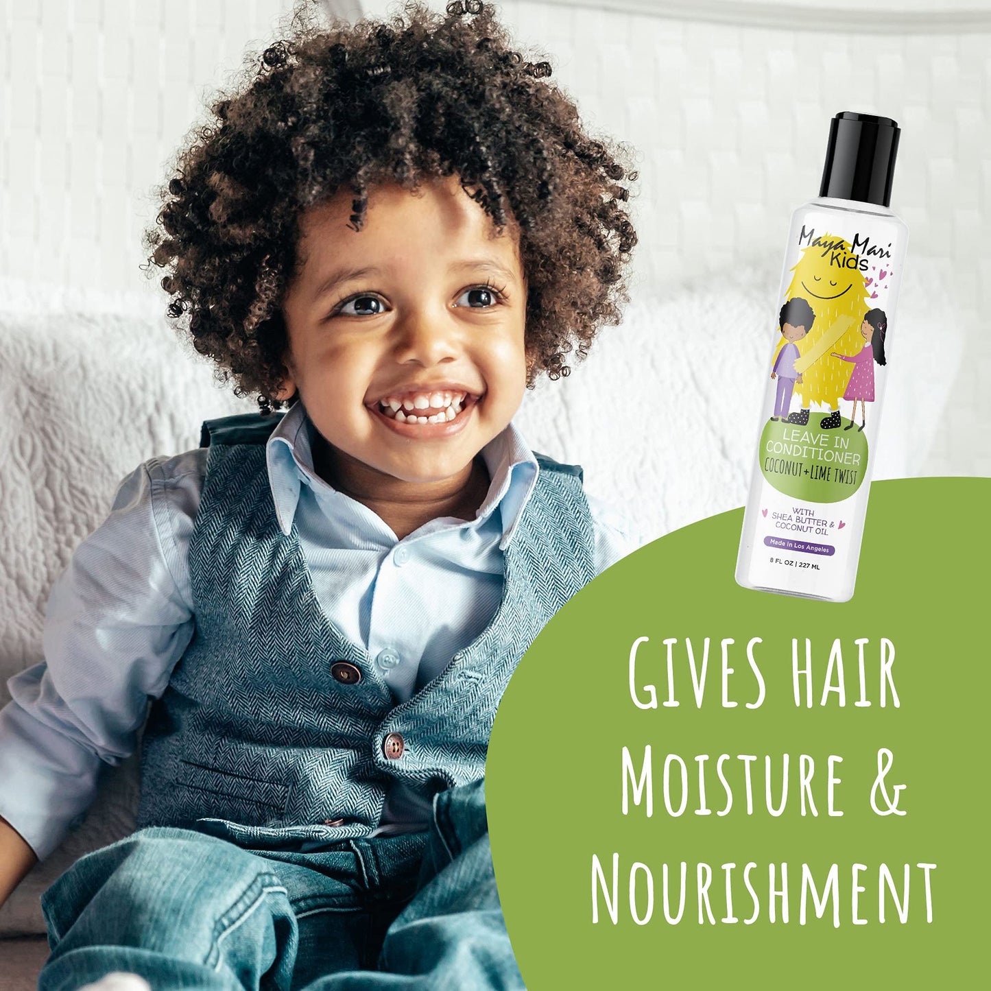 MAYA MARI Kids Leave-In Conditioner and Hair Detangling Cream, Sulfate Free, Coconut Lime Twist, Botanical Oil Blend for Toddlers, Boys and Girls Beauty & Personal Care MAYA MARI