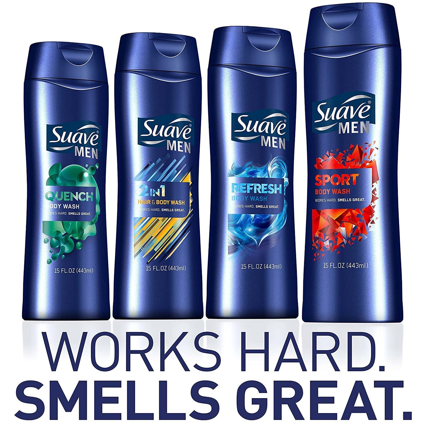 Suave Men Body Wash, Refreshing, 12 Fl Oz (Pack of 6) Beauty & Personal Care Suave