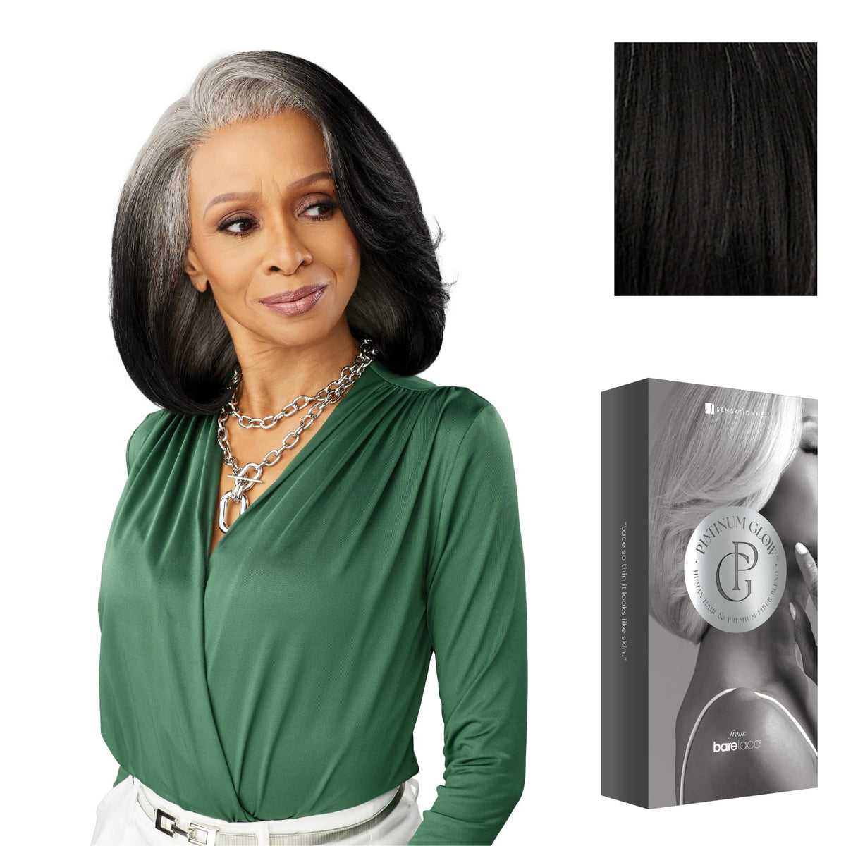 Sensationnel Platinum Glow 13x6 Wig-Celestine, SILVERWHISPER