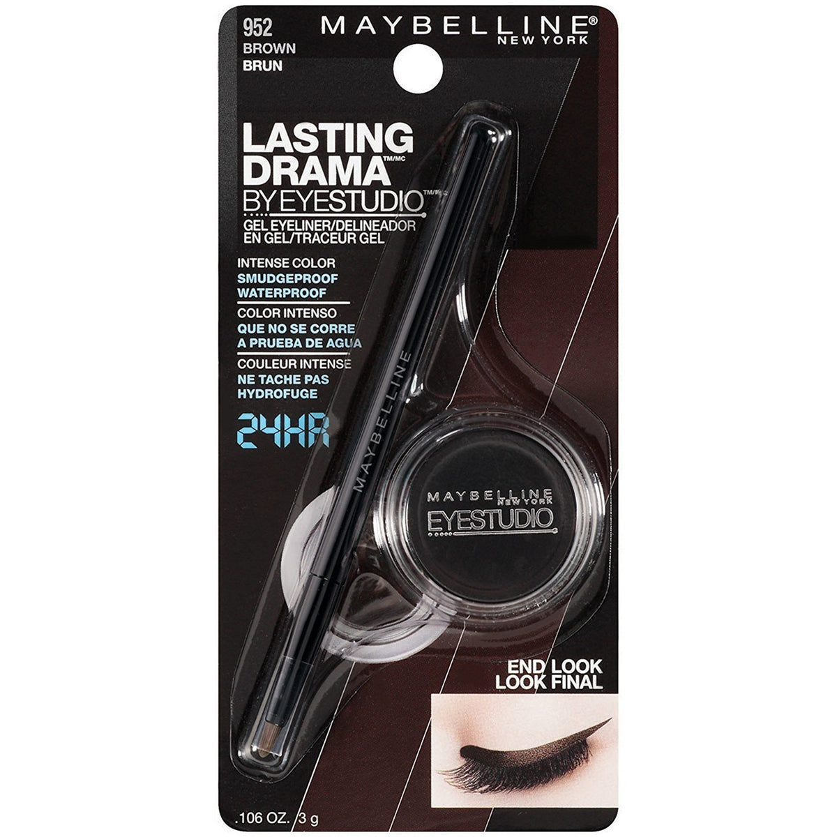 Maybelline Eye Studio Lasting Drama Gel Liner - Brown - 2 Pack