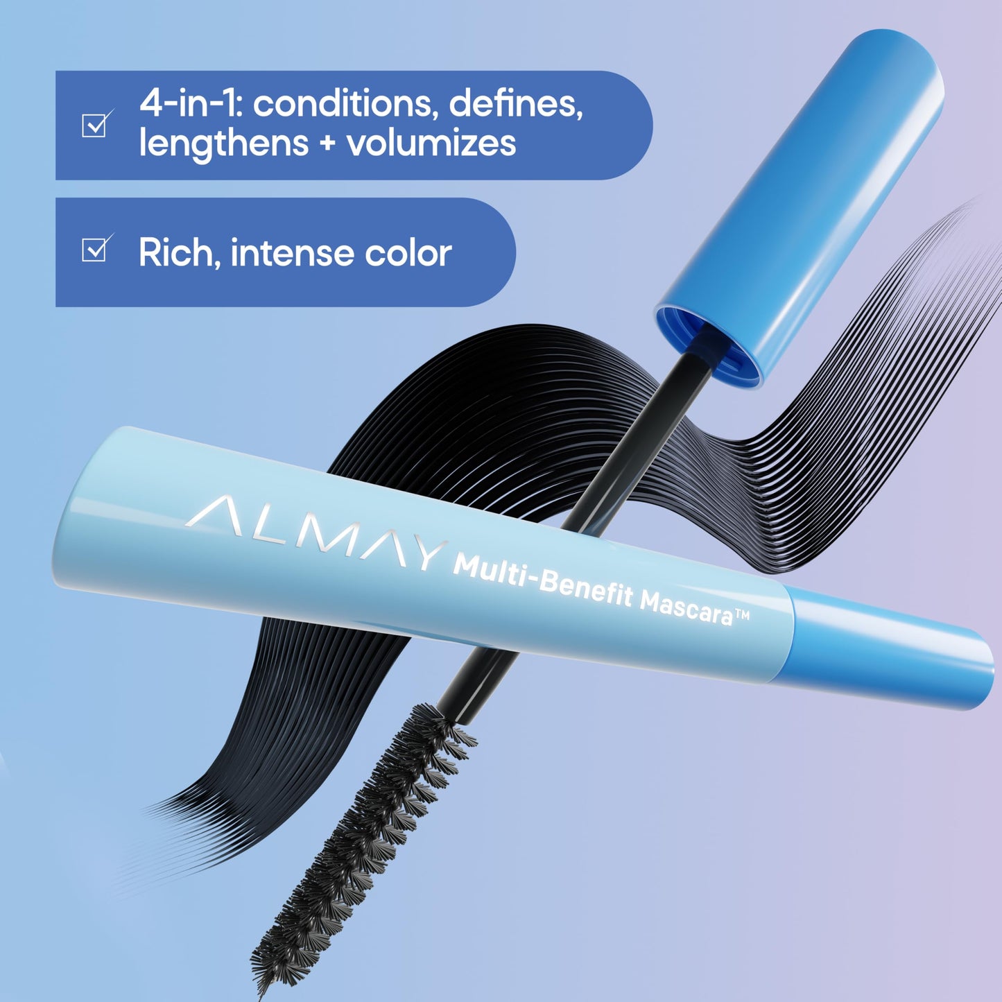 Almay Mascara, Volume, Length, Definition & Conditioning, Multi-Benefit Eye Makeup, Hypoallergenic and Fragrance-Free (Packaging May Vary), 504 Black Beauty & Personal Care Almay