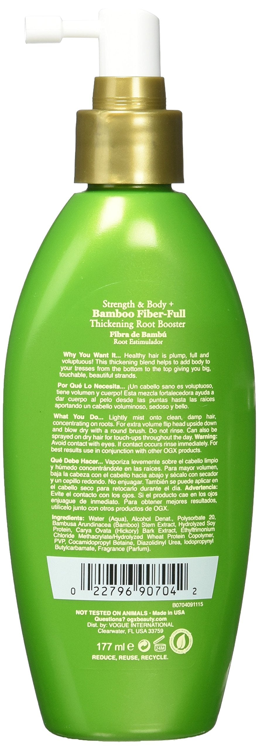 Organix Strength & Body Plus Fiber-Full Thickening Root Booster, 6 Fluid Ounce Beauty & Personal Care OGX