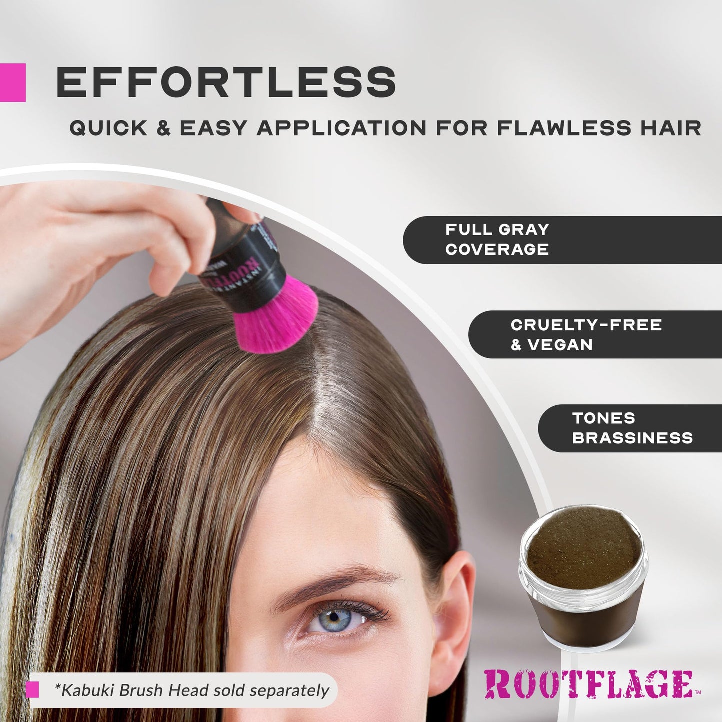 Rootflage Temporary Root Touch Up Refill (Basic Brown) Beauty & Personal Care Rootflage