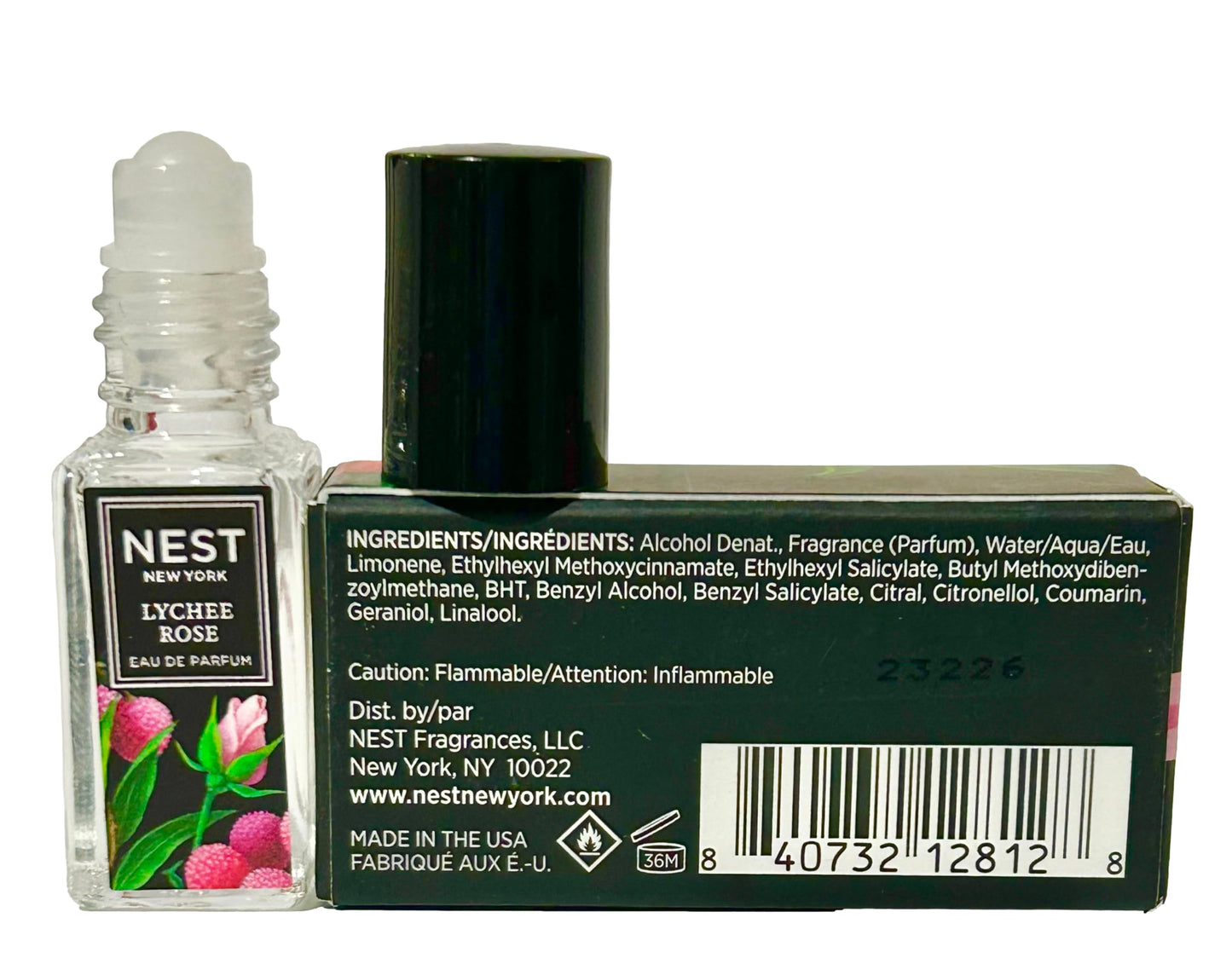 Nest LYCHEE ROSE Rollerball Women EDP Perfume (Mini/Small/Travel Size Parfum) 0.1oz/3mL - 8128 Beauty & Personal Care NEST New York
