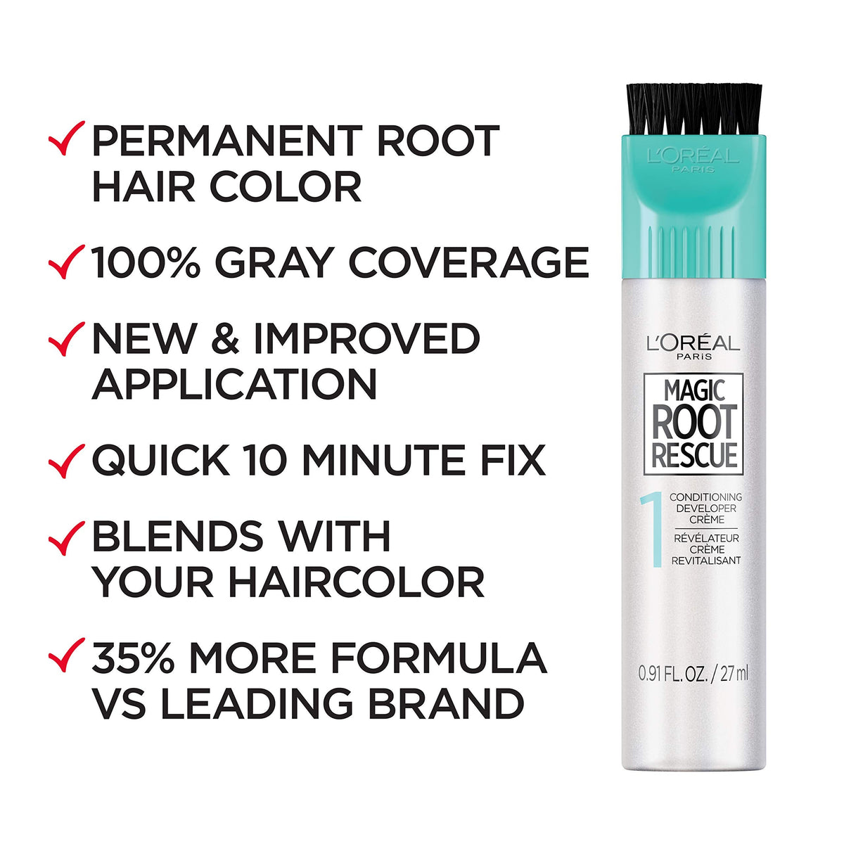 L’Oréal Paris Magic Root Permanent Hair Color, 10 Minute Hair Dye Kit to Rescue Roots with 100% Gray Hair Coverage, 9 Light Blonde, 2 Pack (Packaging Beauty & Personal Care L'Oreal Paris