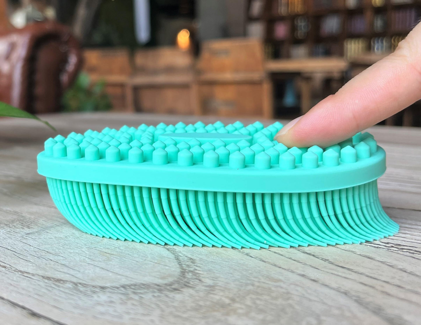 Premium Sensory Brush for Kids or Autism,Soft Silicone Body Scrubber,2 in 1 Sensory Room Occupational Therapy Sensory Brushes,Silicone Loofah,Pet Beauty and Personal Care penepico