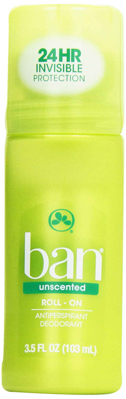 Ban Roll-On Antiperspirant Deodorant, Unscented, 3.5 oz Beauty and Personal Care Ban