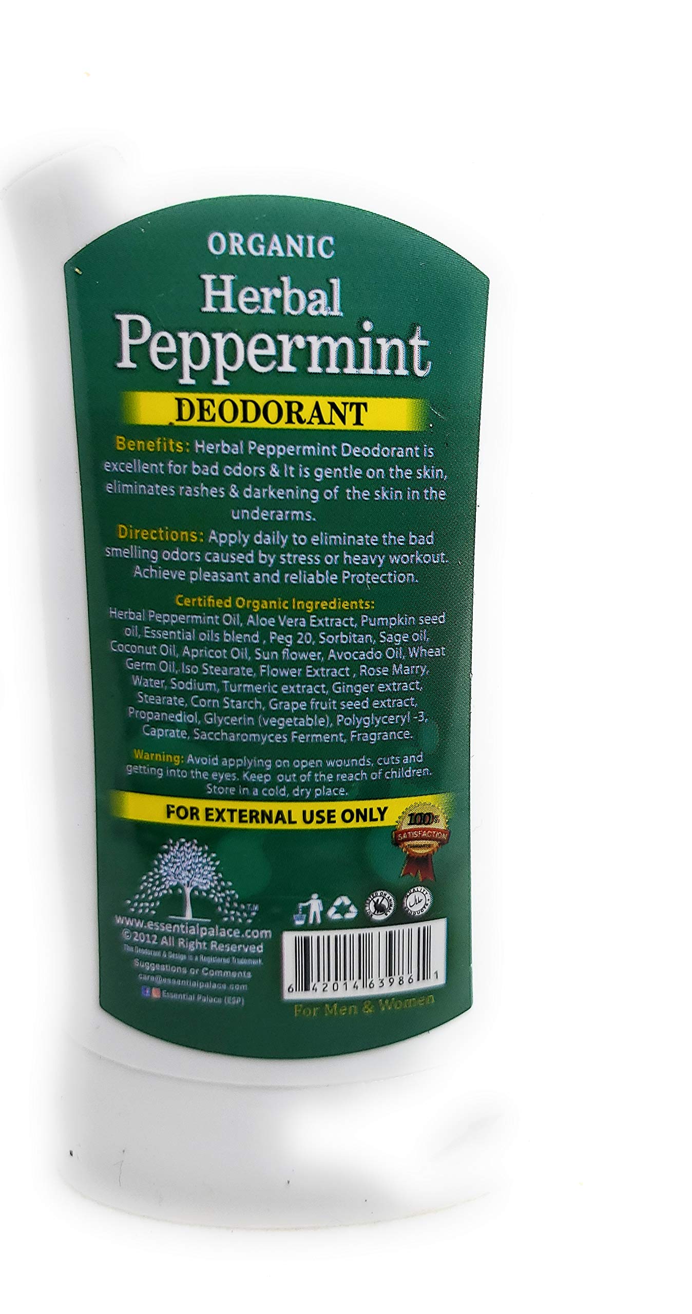 ORGANIC HERBAL PEPPERMINT DEODORANT ONLY 1 Beauty and Personal Care Essential Palace