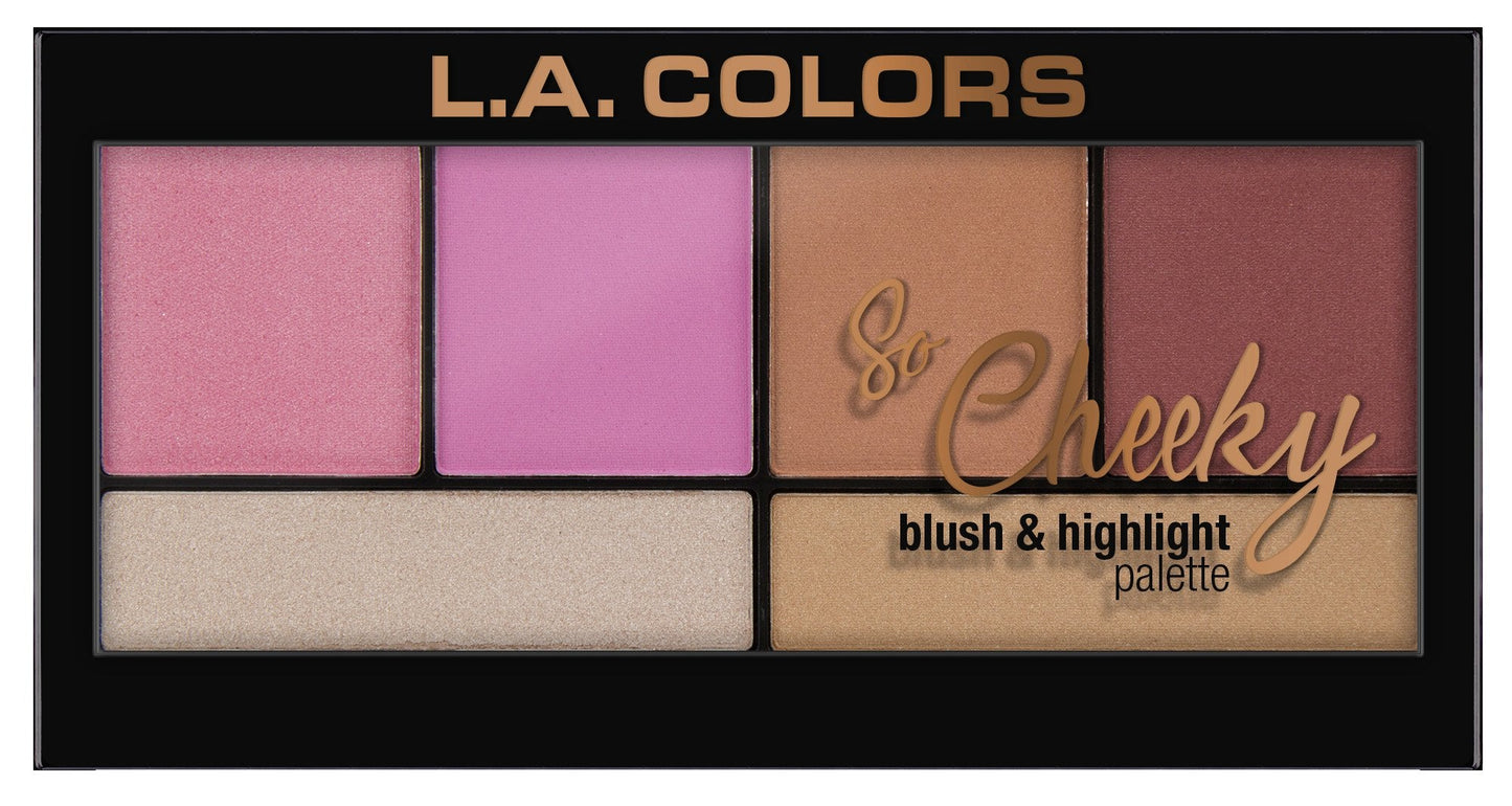 L.A. COLORS So Cheeky Blush and Highlight Palette, Pink and Playful C30461 Beauty & Personal Care L.A. COLORS