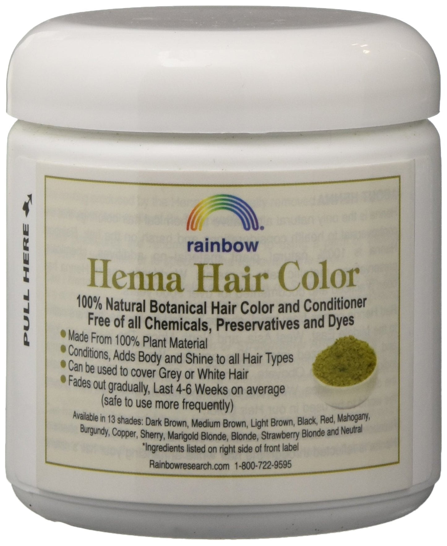 Rainbow Henna Persian Dark Brown Hair Color 4 Oz, (2 pack) Beauty & Personal Care Rainbow Research