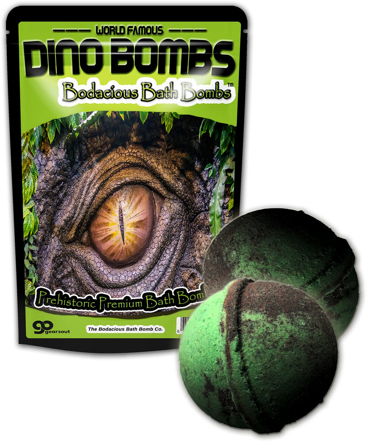 Kids Dino Bombs Dinosaur Bath Bombs - Fun XL Bathbombs for Kids - 5 Ounces Each - Kids Bath Fizzers - Turns Kids Bath Water Murky Green - 2 Pack Beauty & Personal Care The Bodacious Bath Co.