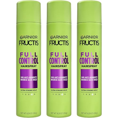 Garnier Fructis Style Full Control Anti-Humidity Hairspray, 8.25 Oz, 3 Count (Packaging May Vary) Beauty & Personal Care Garnier