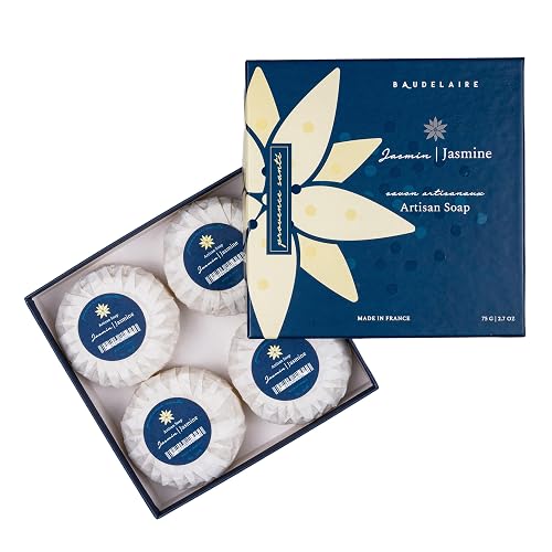 Provence Sante Luxury French Cleansing Bar - Moisturizing Shea Butter - Triple-milled Jasmine Fragrance, 2.7oz 4-Bar Gift Box Beauty & Personal Care Provence Sante